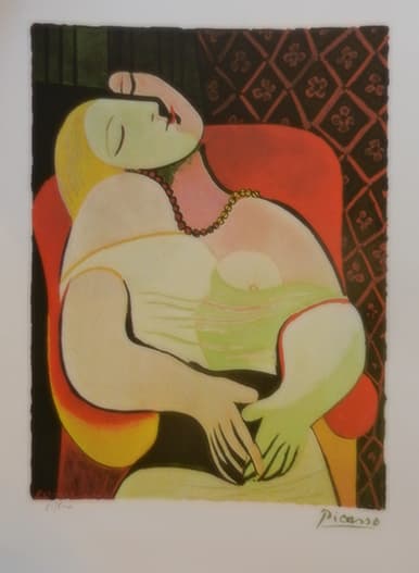 דמות בכורסא מאת פיקסו - ליטוגרפיות | גלריה רעות