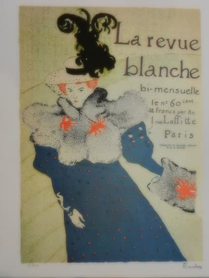 האשה בכחול מאת אנרי דה טולוז-לוטרק - ליטוגרפיות | גלריה רעות