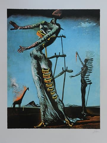 השלד הבוער מאת סלבדור דאלי - ליטוגרפיות | גלריה רעות