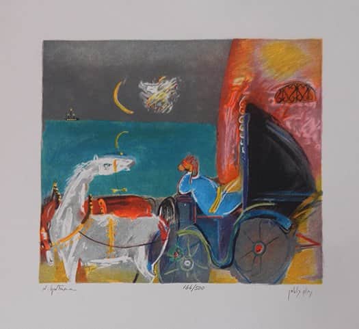 הכרכרה מאת נחום גוטמן - ליטוגרפיות | גלריה רעות