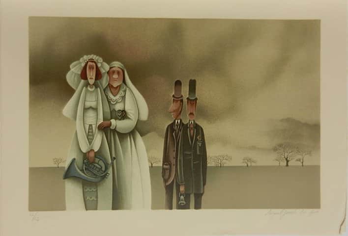 עם ההורים מאת אביגייל יורש - ליטוגרפיות | גלריה רעות