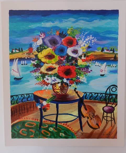 פרחים ומפרשיות מאת אלטר שלמה - ליטוגרפיות | גלריה רעות