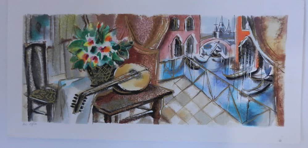 במרפסת מאת מיכאל רוזנווין - ליטוגרפיות | גלריה רעות