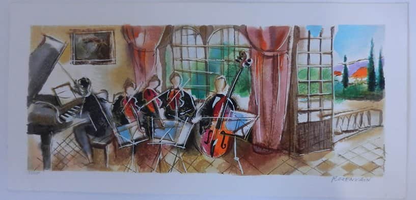 ליווי הפסנתר מאת מיכאל רוזנווין - ליטוגרפיות | גלריה רעות