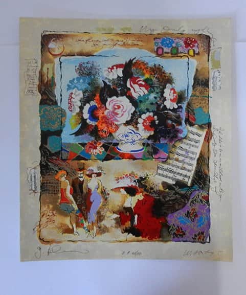 מסיבה ופרחים מאת אלכס וטינה ויסוצקי - ליטוגרפיות | גלריה רעות