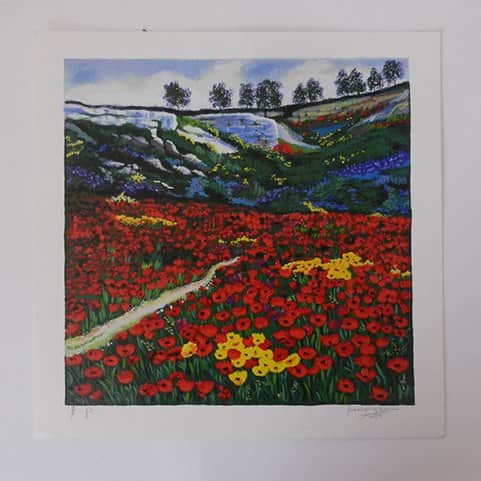 שדה אדום מאת הדי קון - ליטוגרפיות | גלריה רעות