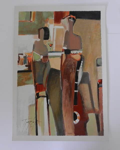 נשים בבר מאת יורי טרמבלר - ליטוגרפיות | גלריה רעות