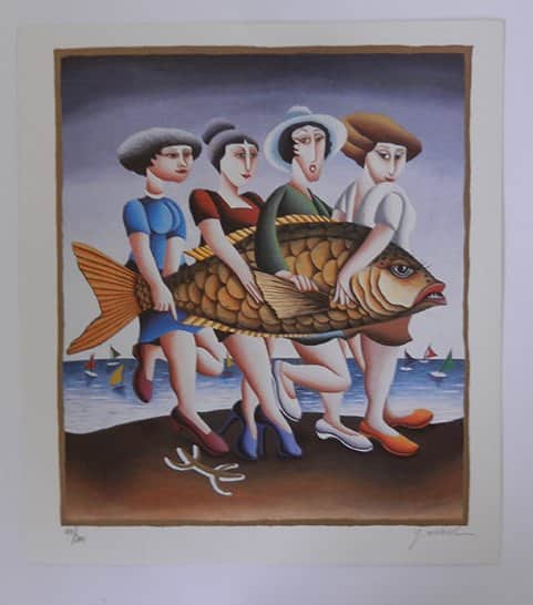 מזל דגים מאת יובל מלר - ליטוגרפיות | גלריה רעות