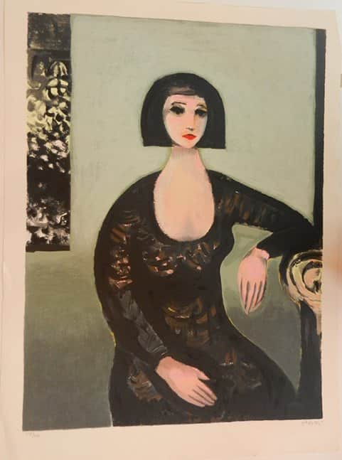 בשמלה שחורה מאת יעקב וכסלר - ליטוגרפיות | גלריה רעות