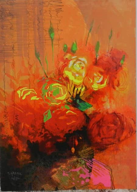 זר צבעוני מאת אלי גרבל - ליטוגרפיות | גלריה רעות