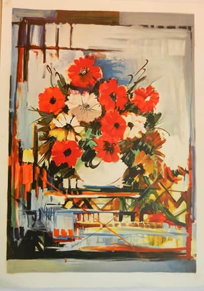 פרחים באדום מאת אירית קלכמן - ליטוגרפיות | גלריה רעות