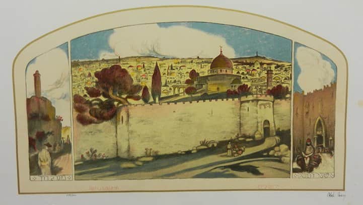 ירושליים מאת אבל פאן - ליטוגרפיות | גלריה רעות