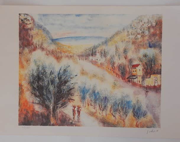 מבט לכנרת מאת אלברט גולדמן - ליטוגרפיות | גלריה רעות