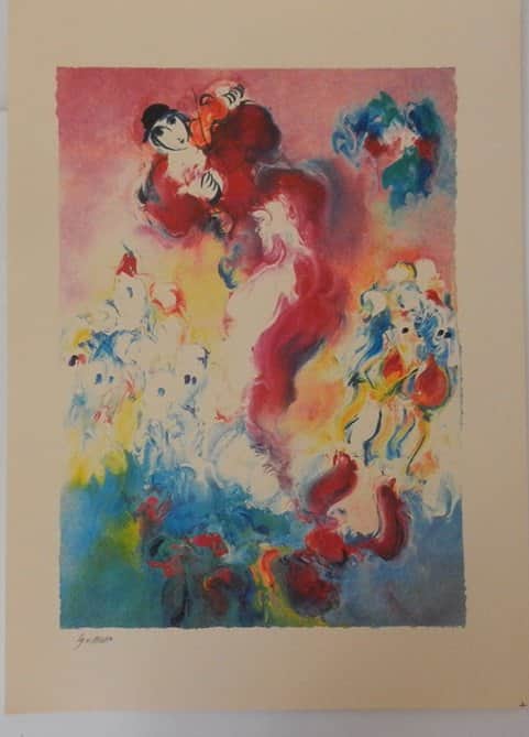 כנר על הגג מאת בן אברהם - ליטוגרפיות | גלריה רעות