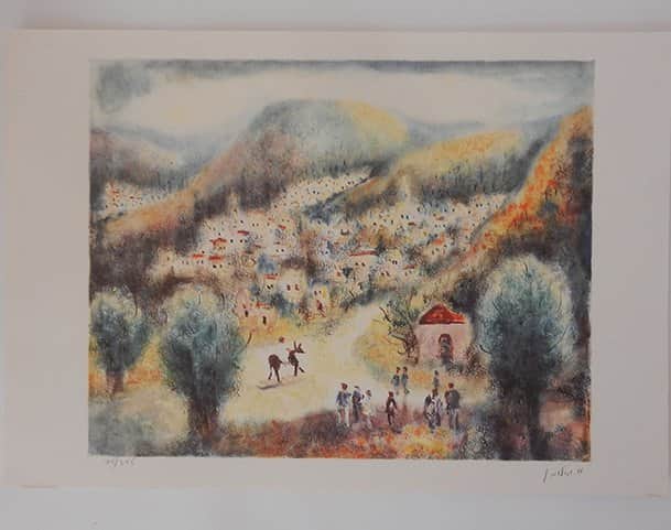 בדרך לצפת מאת אלברט גולדמן - ליטוגרפיות | גלריה רעות