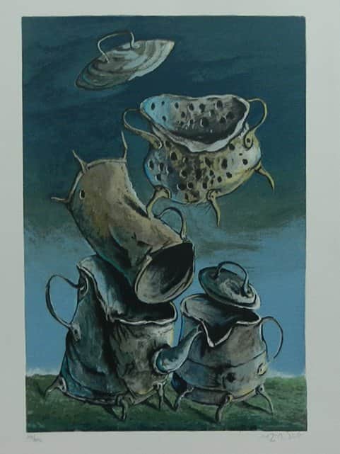 פומפיות באויר מאת יוסל ברגנר - ליטוגרפיות | גלריה רעות