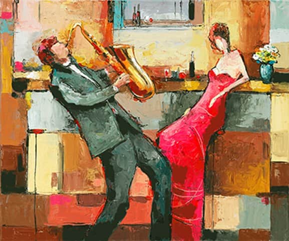הדפס חתום של יעקב חייט, נגינה אישית