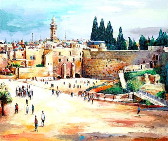 הכותל מאת יעקב חייט - אמנות עד 1,000 ₪ | גלריה רעות
