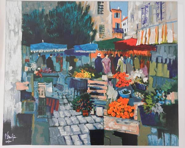 שוק פירות מאת קלוד פושה - ליטוגרפיות | גלריה רעות