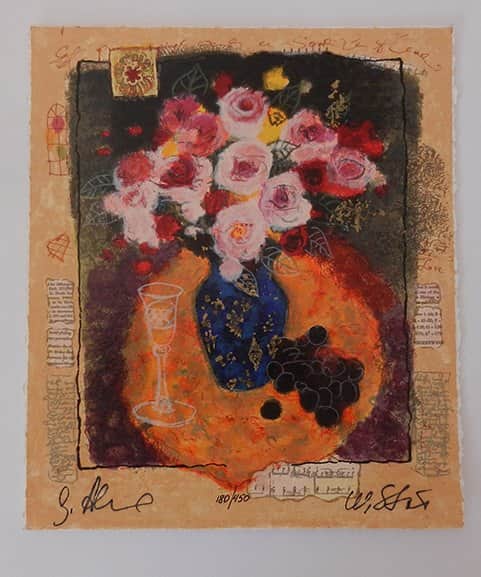 פרחים וענבים מאת אלכס וטינה ויסוצקי - ליטוגרפיות | גלריה רעות