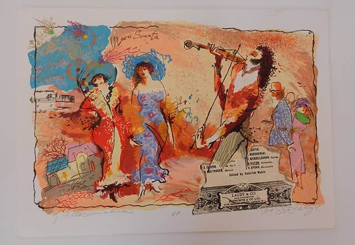 הכנר מאת אלכס וטינה ויסוצקי - ליטוגרפיות | גלריה רעות