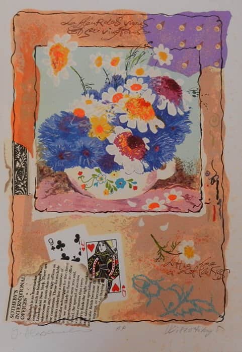 זר פרחים מאת אלכס וטינה ויסוצקי - ליטוגרפיות | גלריה רעות