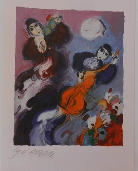 נגנים מאת בן אברהם - ליטוגרפיות | גלריה רעות