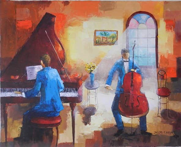 פסנתר וצלו מאת יעקב חייט - הדפסים חתומים | גלריה רעות