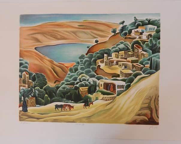 מבט לכנרת מאת נחום גוטמן - ליטוגרפיות | גלריה רעות