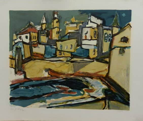 עכו מאת סילביה גינסבורג - ליטוגרפיות | גלריה רעות