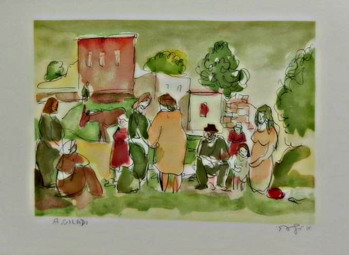 קבוץ מאת אהרון גלעדי - ליטוגרפיות | גלריה רעות