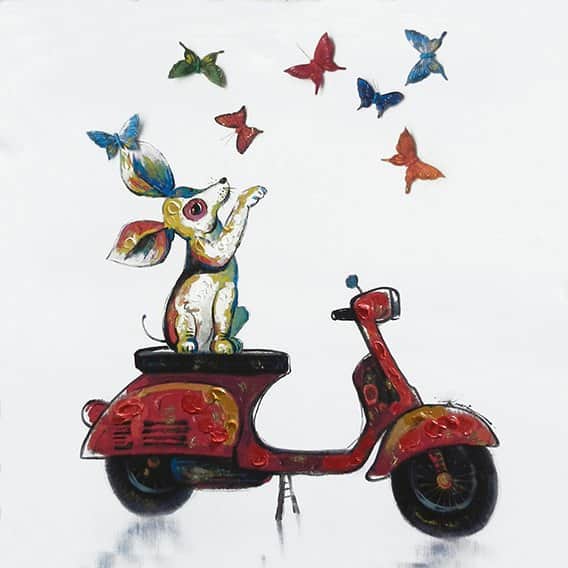 וספה ופרפרים מאת הדפסה על קנבס - הדפסות על קנבס | גלריה רעות