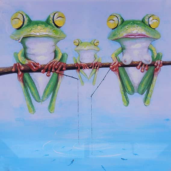 קרפדות מאת הדפסה על קנבס - הדפסות על קנבס | גלריה רעות